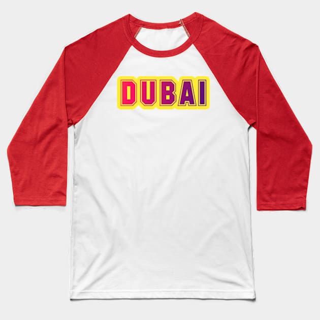 The City of Burj Khalifa Baseball T-Shirt by coralwire